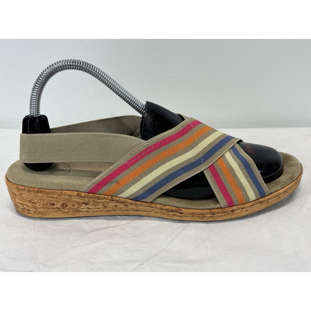 Charleston Shoe Co. Atlantic Wedge Sandals Womens 11 Cork Slingback Comfort Shoe